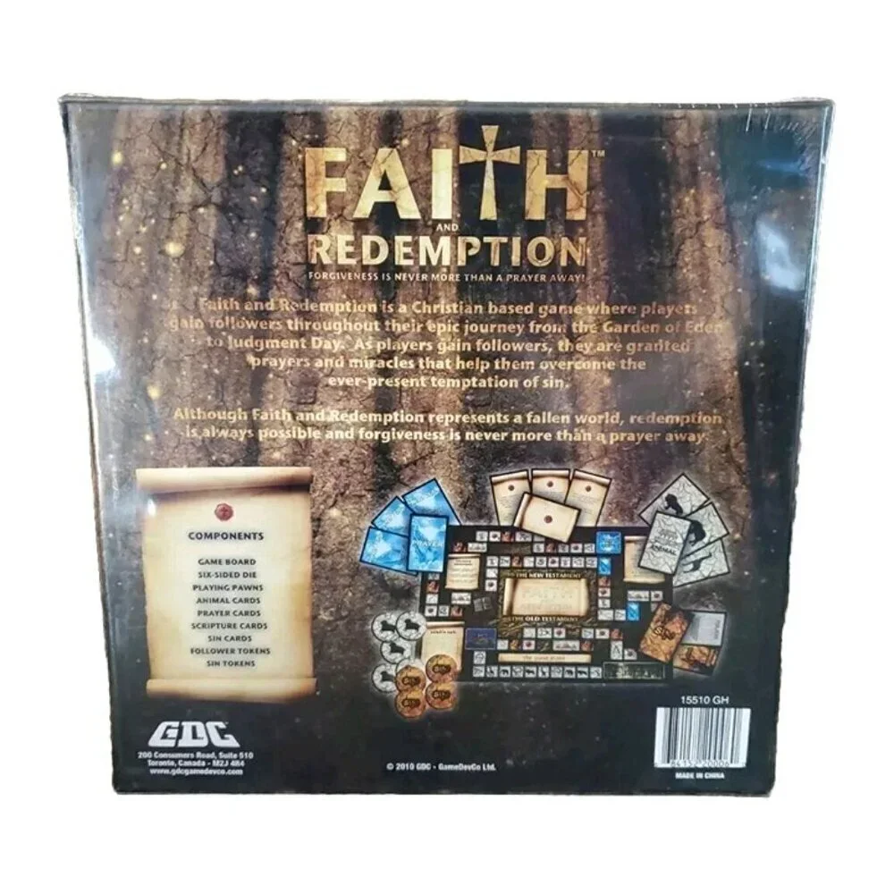 2010 Faith & Redemption Board Game Christianity Faith Forgiveness Prayer New